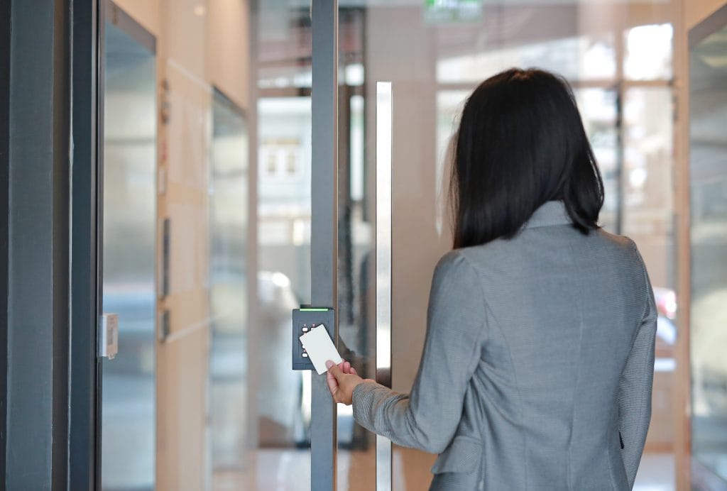 door-access-with-key-card-office-building